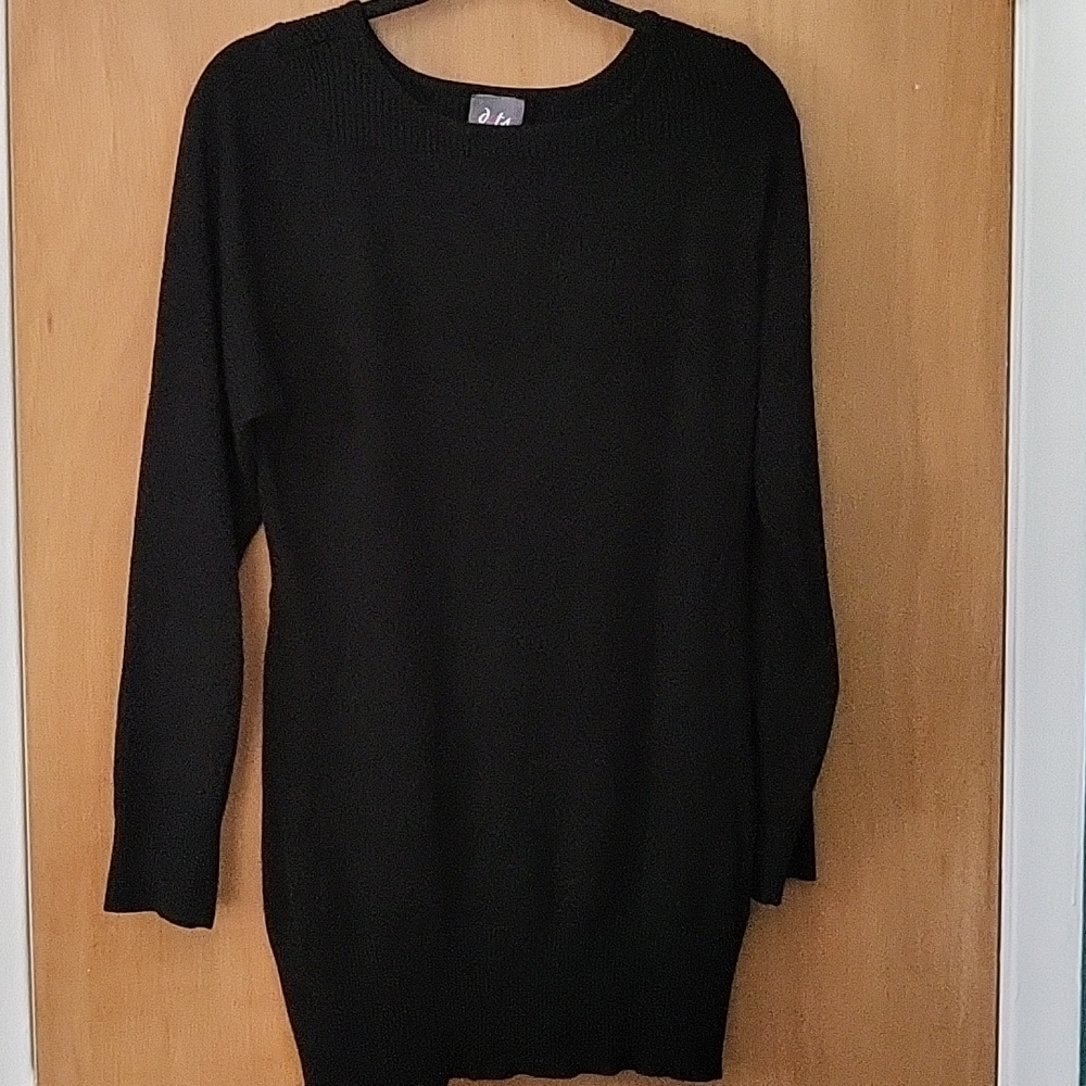 Dots XL black sweater dress